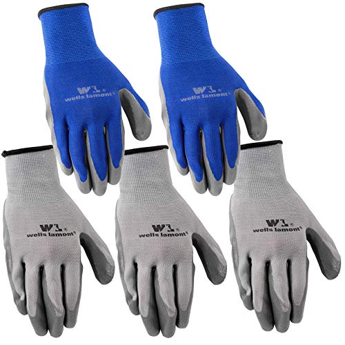 Product Cover Wells Lamont Nitrile Work Gloves, 5 Pack, Large (580LA)