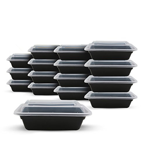 Product Cover Fitpacker SMALL Meal Prep Containers - Plastic Stackable Reusable Storage - Microwave, Dishwasher, Freezer Safe (16oz - Set of 16)