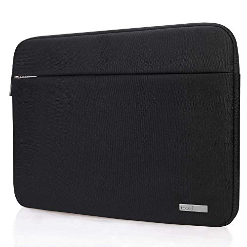 Product Cover Lacdo 11-12 Inch Waterproof Fabric Laptop Sleeve Bag Carrying Case Notebook bag for Apple MacBook Air 11.6-inch New Macbook 12 inch Surface Pro 4 3 Acer Asus Dell HP Chromebook Ultrabook, Black
