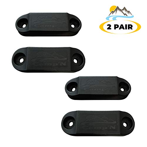Product Cover #1 Selling/Rated - Magnetic Baggage Door Catch - Holder - Clip - Latch for RV, Trailer, Camper, Motor Home, Cargo Trailer, Boat Compartments - Replaces Plastic Spring Clips (Black 2-Pair)