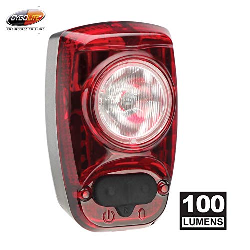 Product Cover Cygolite Hotshot- 100 Lumen Bike Tail Light- 6 Night & Daytime Modes- User Tuneable Flash Speed- Compact Design- IP64 Water Resistant- Secured Hard Mount- USB Rechargeable- Great for Busy Roads