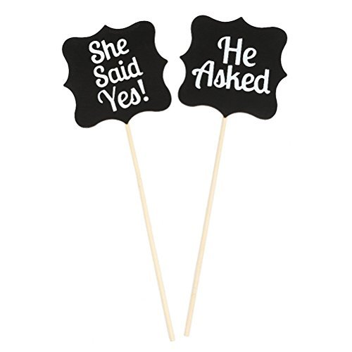 Product Cover Pixnor Wooden Wedding Signs She Said Yes Sign Accessories Photo Props Kits