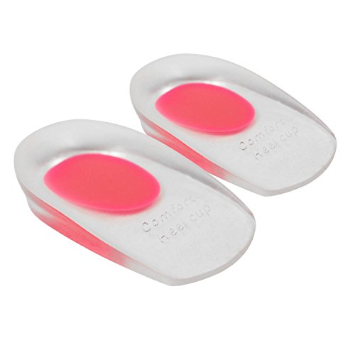 Product Cover ViveSole Silicone Gel Heel Cups - Shoe Inserts for Plantar Fasciitis, Sore Heel Pain, Bone Spur and Achilles Pain - Pad and Shock Absorbing Support (US Women's 4.5-8.5)