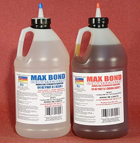 Product Cover MAX MARINE GRADE Epoxy Resin System - 1 Gallon Kit - Wood Sealing, High Strength Fiberglassing Marine Applications, Composite Fabricating Resin