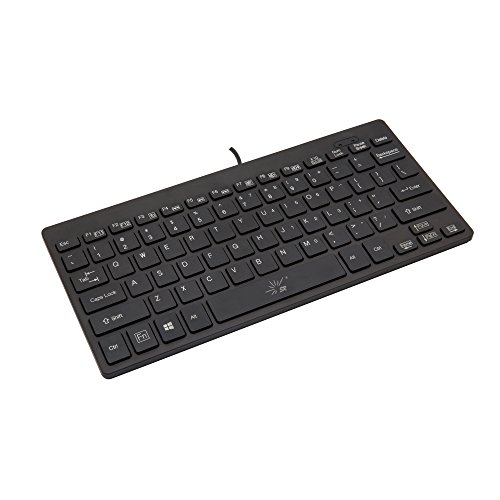 Product Cover SR Mini Keyboard Wired Thin Light 78 Keys USB Multimedia Small for Pc Computer Laptop