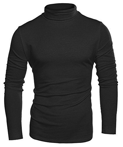 Product Cover COOFANDY Mens Slim Fit Basic Thermal Turtleneck T Shirts Casual Knitted Pullover Sweaters