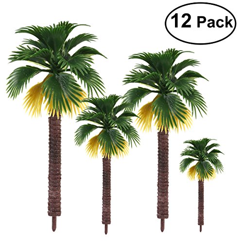 Product Cover WINOMO 12pcs Plastic Artificial Trees Layout Rainforest Palm Tree Diorama Scenery