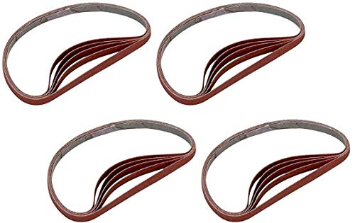 Product Cover Sanding Detailer Replacement Belts 20-pack, 5 each of 240,320,400,500 grit