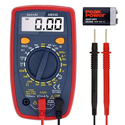 Product Cover AstroAI Digital Multimeter with Ohm Volt Amp and Diode Voltage Tester Meter (Dual Fused for Anti-Burn)