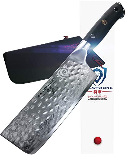 Product Cover DALSTRONG Nakiri Vegetable Knife - Shogun Series X - Japanese AUS-10V Super Steel - Damascus - Hammered Finish - 6