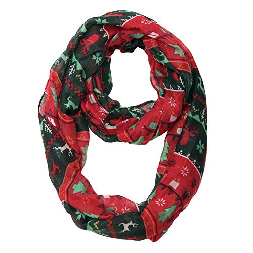 Product Cover MissShorthair Christmas Infinity Scarf Lightweight Loop Holiday Gift Idea