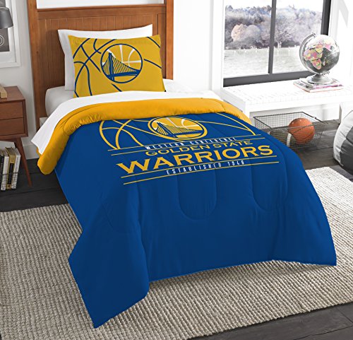 Product Cover The Northwest Company Officially Licensed NBA Golden State Warriors Reverse Slam Twin Comforter and Sham