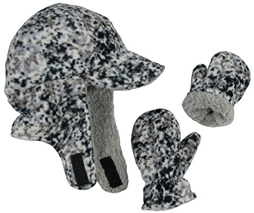 Product Cover N'Ice Caps Little Boys and Baby Sherpa Lined Fleece Flap Hat Mitten Winter Set