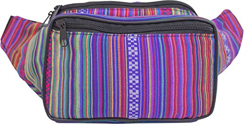 Product Cover Festival Fanny Pack - Boho, Hippy, Eco, Woven, Cotton & Tribal Poly Styles (Rose Vert)