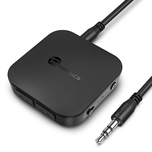 Product Cover TaoTronics Bluetooth 5.0 Transmitter/Receiver, Wireless 3.5mm Audio Adapter (aptX Low Latency, Pair 2 at Once, for TV/Car Sound System, Volume Control)
