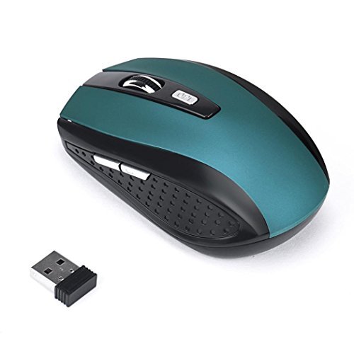 Product Cover Perman 2000DPI 2.4GHz Wireless Optical Gaming Mouse Cordless Mice USB Receiver for PC Computer Laptop Desktop Pro Gamer Blue