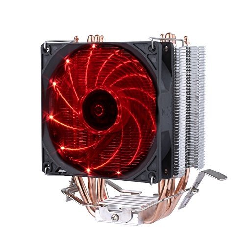 Product Cover upHere Dual Tower Heat-Sink CPU Cooler with 4 Direct Contact Heatpipes Blue LED Fan Red