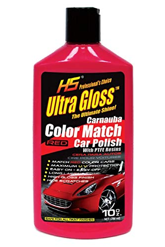 Product Cover HS UltraGloss Carnauba Red Color Match Car Polish with PTFE results. The Professional Choice. 10 oz. (10 Oz)