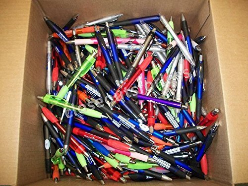 Product Cover 500 Lot Misprint Ink Pens, Ball Point, Plastic, Retractable