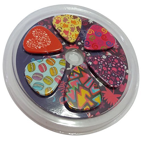 Product Cover Unique Girly Guitar Picks for Girls Set 12-pack - Medium Size Celluloid - Best Gifts for Kids Teens Daughter Granddaughter Niece Women - Thanksgiving Christmas New Year Birthday Stocking Stuffers