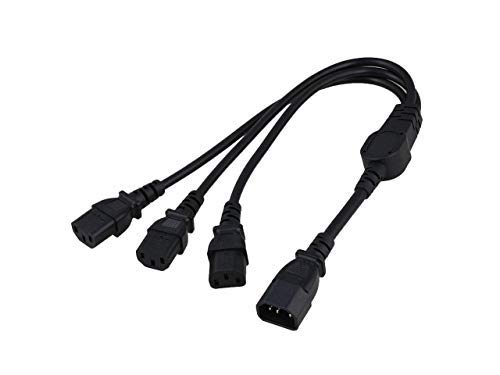 Product Cover Eonvic IEC 320 C14 Male to 3 x C13 Female Y Splitter Power Cable 1ft
