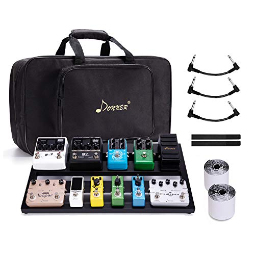 Product Cover Donner Guitar Pedal Board Case DB-3 Aluminium Pedalboard with Bag
