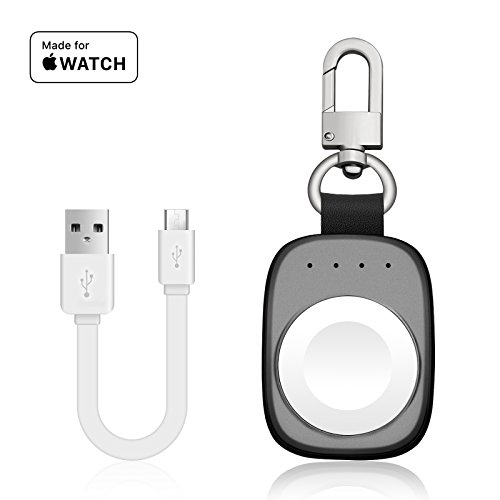 Product Cover FLAGPOWER Portable Charger for Apple Watch, [MFi Certified] Pocket Sized Travel Wireless Charger 700mAh Smart Keychain Power Bank for Apple Watch Series 5/4/3/2/1/Nike+