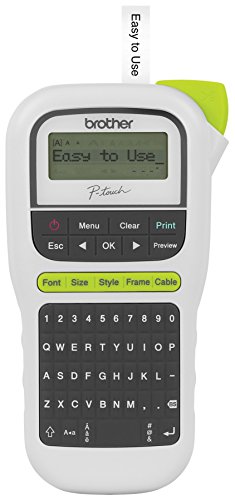 Product Cover Brother P-touch, PTH110, Easy Portable Label Maker, Lightweight, QWERTY Keyboard, One-Touch Keys, White