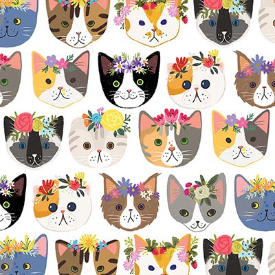 Product Cover Hippie Kitty Cats Gift Wrap Roll 24