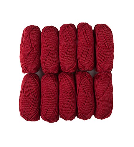Product Cover Knit Picks Wool of The Andes Worsted Weight Yarn (10 Balls - Cranberry)