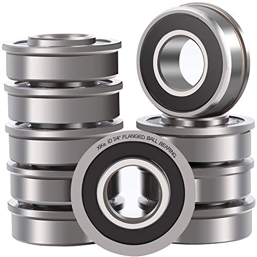 Product Cover XiKe 10 Pack Flanged Ball Bearing ID 3/4