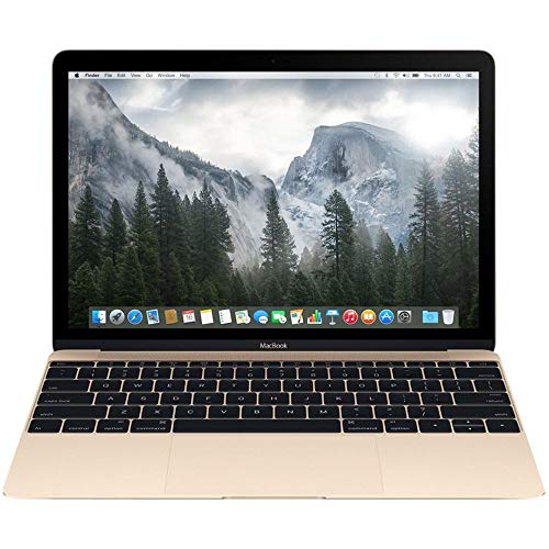 Product Cover Apple Macbook Retina Display Laptop (12 Inch Full-HD LED Backlit IPS Display, Intel Core M-5Y31 1.1GHz up to 2.4GHz, 8GB RAM, 256GB SSD, Wi-Fi, Bluetooth 4.0) Gold (Renewed)