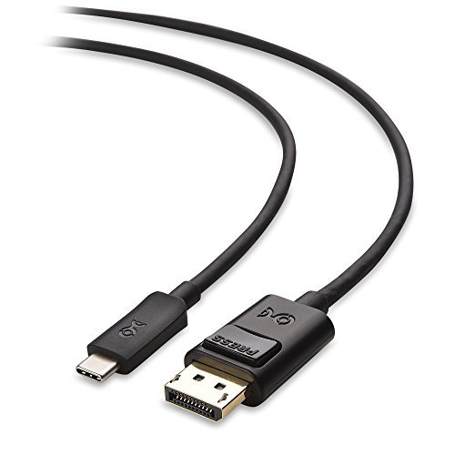 Product Cover Cable Matters USB-C to DisplayPort 4K 60Hz Cable in Black (Thunderbolt 3 Port Compatible) - 3 Feet