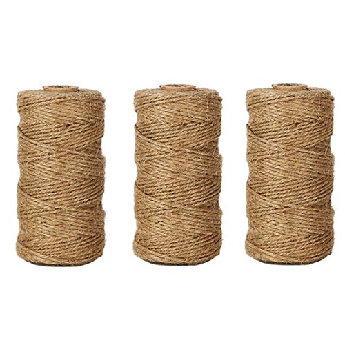 Product Cover Jute Twine 3 PcsX328 Feet Arts Crafts Christmas Holiday Gift Twine Packing String