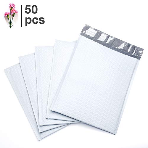 Product Cover FU GLOBAL Poly Bubble Mailer 6x10 Inch Padded Envelopes #0 Mailer Bubble White Pack of 50pcs
