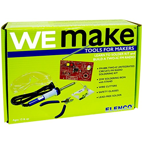 Product Cover WEmake FM Radio DIY Soldering Kit with Tools | Soldering Iron | Side Cutters | Safety Glasses | Lead Free Solder | Great Stem Project