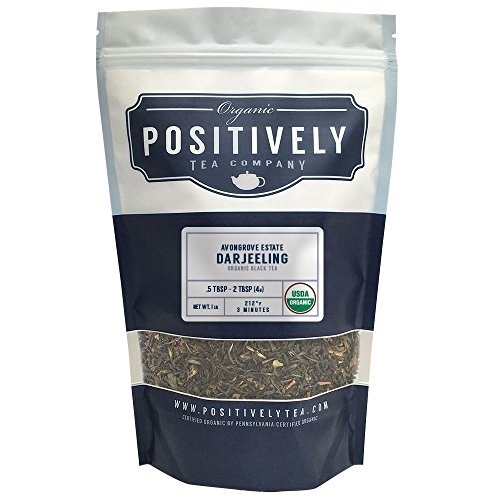 Product Cover Positively Tea Company, Organic Avongrove Estate Darjeeling, Black Tea, Loose Leaf, USDA Organic, 1 Pound Bag