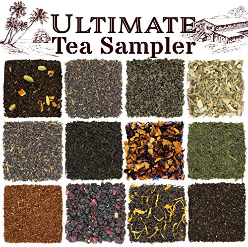 Product Cover Solstice Loose Leaf Tea Ultimate Sampler Feat. 12 Teas; Sencha & Gunpowder Green Tea, Masala Chai Black Tea, Rooibos Herbal Tea, And More! Approx 180+ Servings