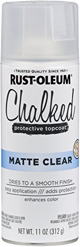 Product Cover Rust-Oleum 302599 Chalked Sealer/Wax Topcoat Spray Paint, 11 oz, Clear
