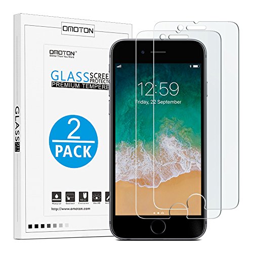 Product Cover OMOTON SmoothArmor 9H Hardness HD Tempered Glass Screen Protector for Apple iPhone 8 Plus / iPhone 7 Plus, 2 Pack