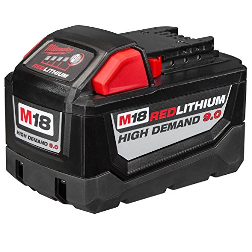 Product Cover Milwaukee Electric 48-11-1890 M18 18VDC Red Lithium-Ion High Demand 9.0 Ah Battery Pack