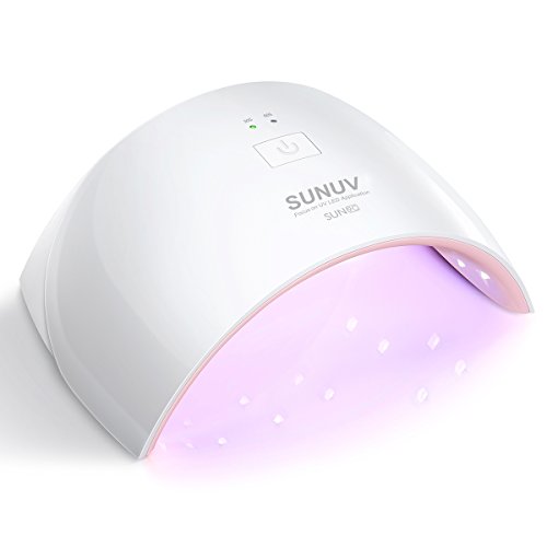 Product Cover SUNUV 24W UV Light LED Nail Dryer Curing Lamp for Fingernail & Toenail Gels Based Polishes with Sensor, 30s 60s Timer SUN9C (Pink)