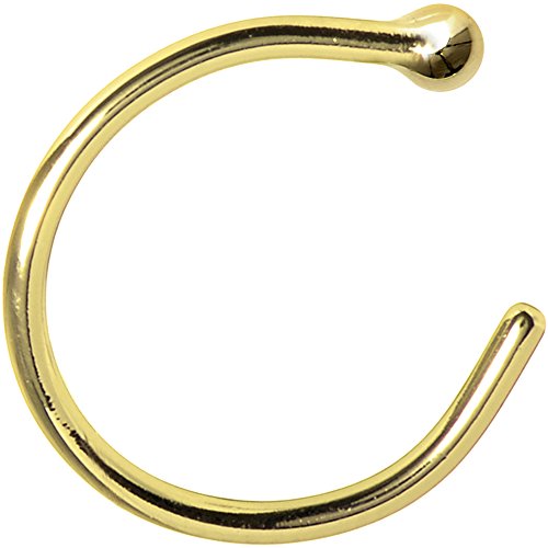 Product Cover Body Candy Nose Hoops Available in 14k Gold and Sterling Silver 20 Gauge 5/16
