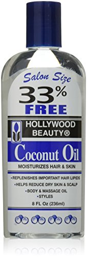 Product Cover Hollywood Beauty Coconut Oil Moisturizes Hair and Skin, 8 Ounce