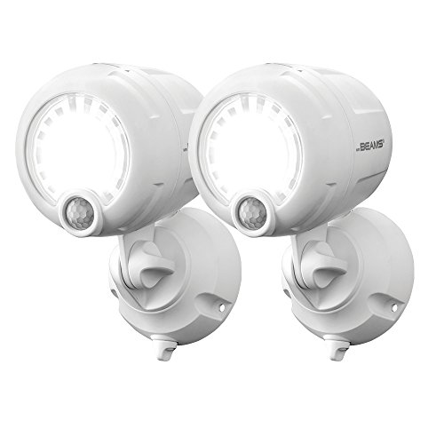 Product Cover Mr. Beams MB360XT Wireless Battery-Operated Outdoor Motion-Sensor-Activated 200 Lumen LED Spotlight, White, 2-Pack