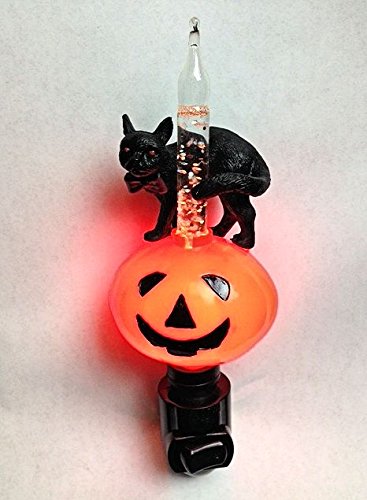 Product Cover Halloween Jack O'Lantern and Black Cat Bubble Light Night Light