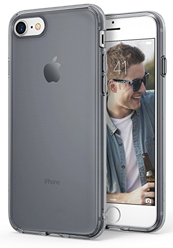 Product Cover Ringke Air Compatible with iPhone 7, iPhone 8 Phone Case Weightless as Air, Extreme Lightweight & Thin Transparent Soft Flexible TPU Scratch Resistant Protective Cover - Smoke Black