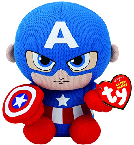 Product Cover Ty Captain America Plush, Blue/Red/White, Regular