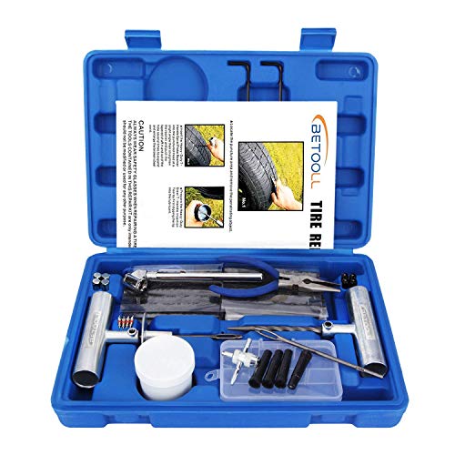 Product Cover BETOOLL 67Pc Tire Repair Kit for Car, Motorcycle, ATV, Jeep, Truck, Tractor Flat Tire Puncture Repair [ Full Refund for Any Dissatisfaction ]