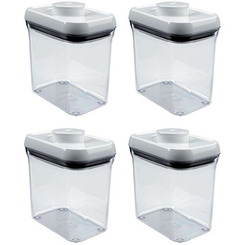 Product Cover OXO Good Grips POP Rectangle 1.5-Quart Storage Container (Set of 4),Clear